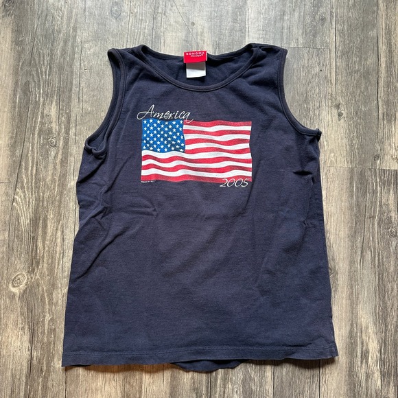 Sonoma Tops - Sonoma America Flag Tank Top‎ Sleeveless Patriotic USA 2005 Women's